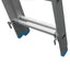 Dreiteilige Industrieleiter BS-DW 3x11 mit blauen Kunststoffelementen