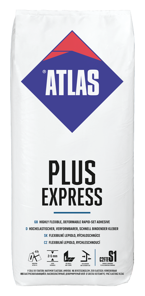 PLUS EXPRESS , hochelastischer verformbarer Fliesenkleber  25kg