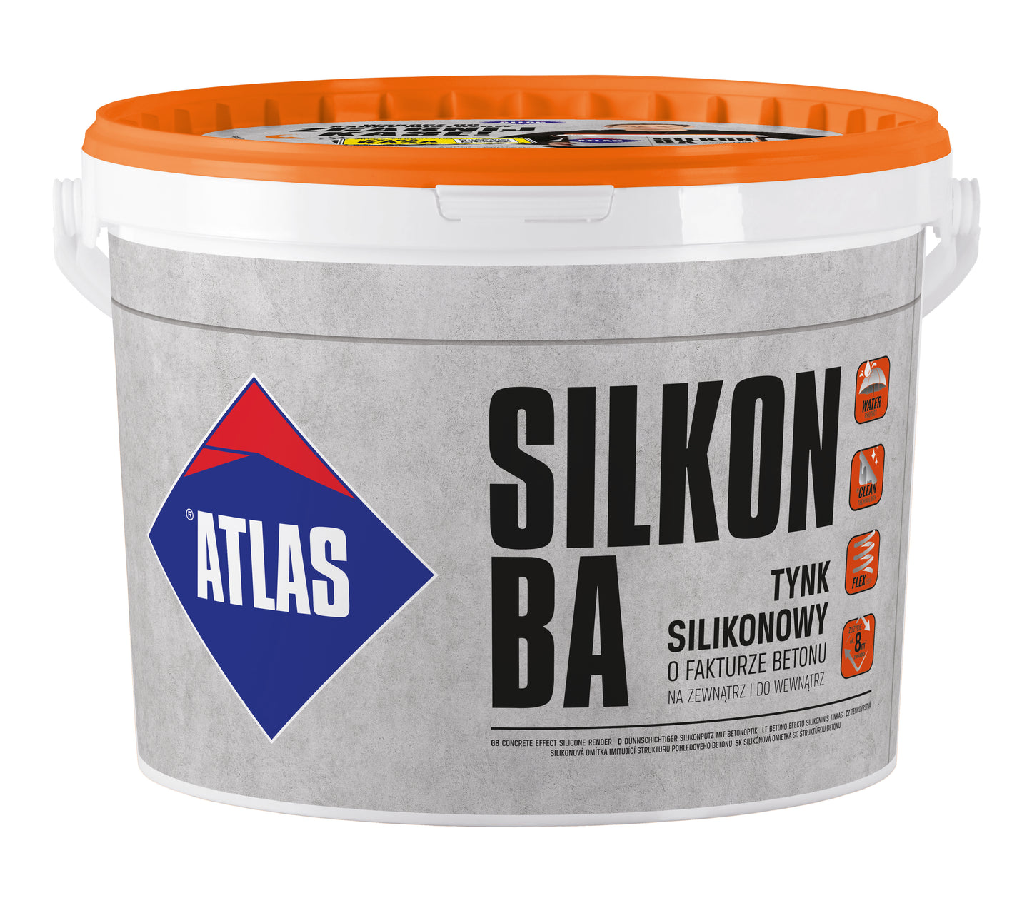 Silikonputz mit Betoneffekt  ATLAS SILKON BA